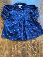 Vtg Rainbow tag Gymboree 1998 Autumn Florals corduroy dress 12-18