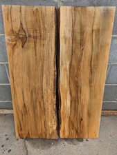 Spalted Ambrosia Wormy Maple Slabs 2 Live Edge River Table wide Curl Figure