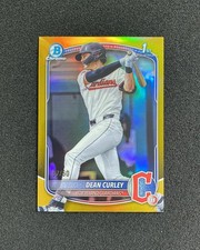 2025 Topps Bowman Draft Chrome Gold #BDC-129 Dean Curley 1st 37/50 QI95