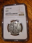 1918S  Walking Liberty Half Dollar   NGC VG 8  50C