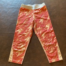Nike Pro Dri-Fit Girls Capris Orange Size Large
