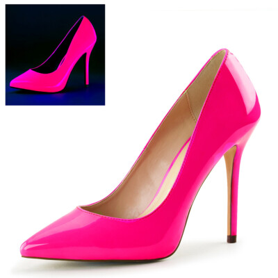 PleaserUSA High Heels Pumps Amuse-20 Neon Fuchsia