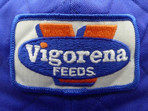 Vigorena Feeds Patch Blue White Orange Thinsulate Thermal Earflaps Small Hat Cap - Picture 2 of 13
