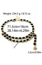 Jurxy Alloy Waist Chain, Body Chain Weave Rope Winding Twist Chain, Women