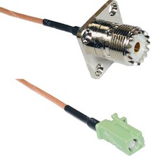 RG316 UHF Female Flange to Avic Green Pioneer Jack RF Cable Rapid-SHIP LOT