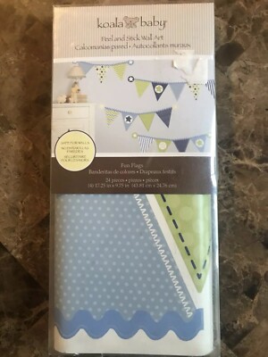 Koala Baby Peel and Stick Wall Art, Fun Flags *NEW* **FREE SHIPPING**