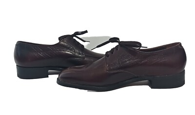 Vintage Florsheim Brown Leather Blucher Textured Oxford  display picture 1