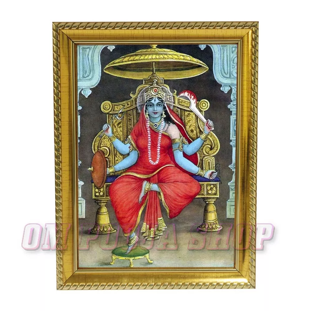 Matangi Mata Photo in Wooden Frame Das Mahavidya Devi Goddess OM POOJA SHOP  | eBay