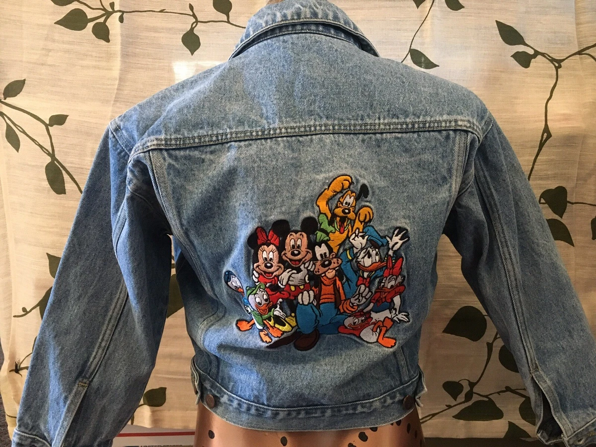 Vintage Mickey Friends the Disney store Jean jacket Kids Sz Med 8 to 10yrs