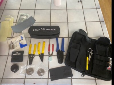 Leviton 49800-FTK Fast Cure Fiber Optic Microscope Tool Kit Pliers Crimps Cutter