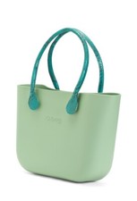 New O Bag Obag Italy  Eva Compound Tote Sage Green With Liner 15.5”w X11.5” H