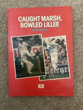 CAUGHT MARSH BOWLED LLLIE cricket memorabilia