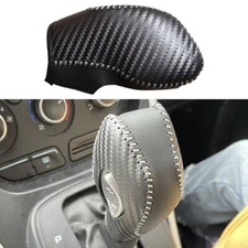 Black Leather Button Gear Shift Knob Shifter Lever Trim For Ford Escape 13-2019