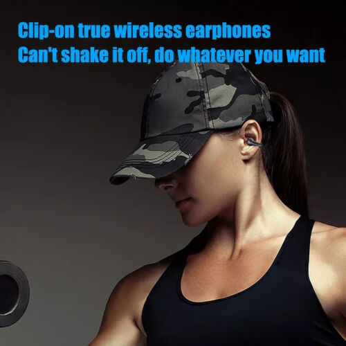 Bone Conduction Clip On Bluetooth Headset Open Ear Earbuds For iPhone & Android - Picture 6 of 20