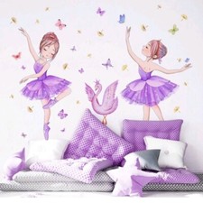 "Dancing Girl Wall Sticker - Removable Kids Room  Nursery Decor"