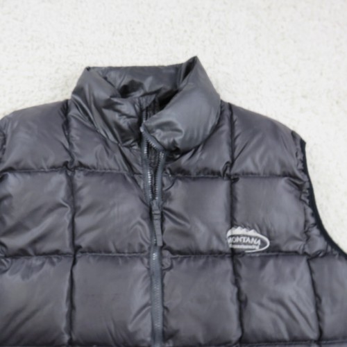 Montana Down Vest Mens XL Gray Puffer Feather Full Zip Up Outdoors Hike Hiking - Picture 2 of 14