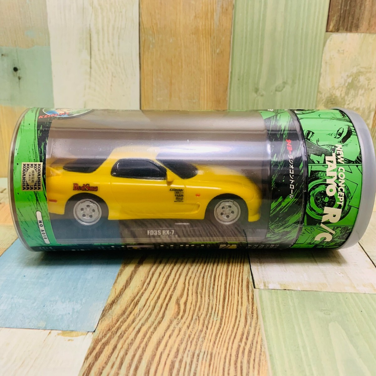 Taiyo 2000 Initial D Radio Control Car RX-7 FD3S Red Suns Keisuke