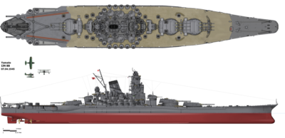 Battleship Yamato Ship World War 2 WWII Japan Japanese Diagram