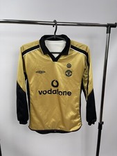 REVERSIBLE Manchester United 2001 2002 away third jersey Sz 134 cm shirt 3rd Kid