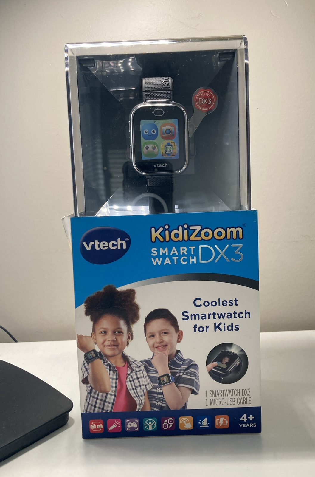New With Box! Vtech Kidizoom Smart Watch DX3 For Kids Touch Screen, Black