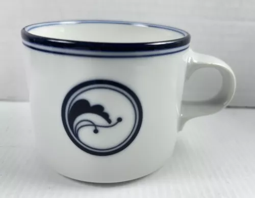 Dansk Flora Blue & White Coffee Mug Tea Cup Japan