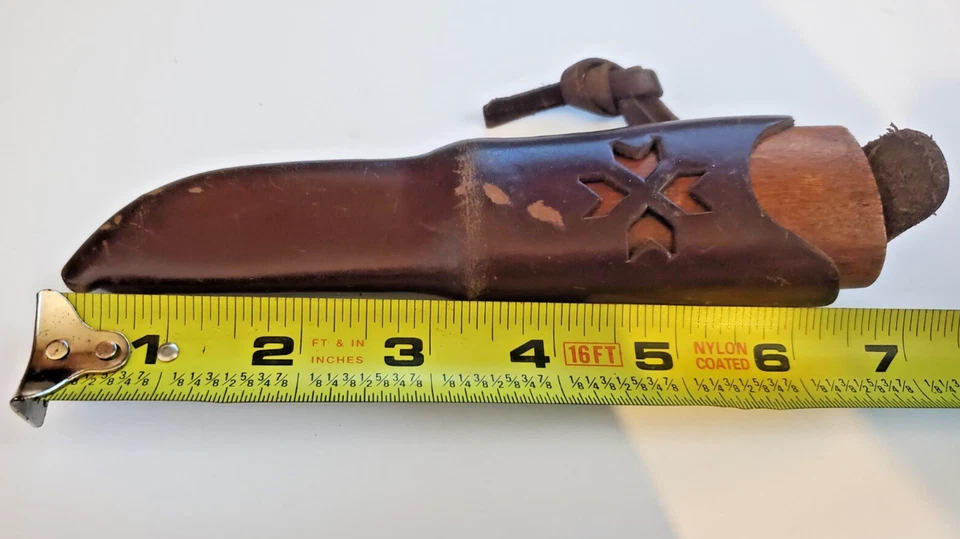 Винтажный нож из нержавеющей стали Helle Norway с фиксированным лезвием с деревянной ручкой - Изображение 4 из 4