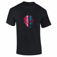 Roaring Lion Printed T Shirt Sports Wear Mens Short Sleeve Cotton Casual Tee Lot