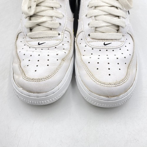 Nike Air Force 1 Low White Gold Trainers Size UK 7 Mens Leather Have A Nice Day - Picture 3 of 8