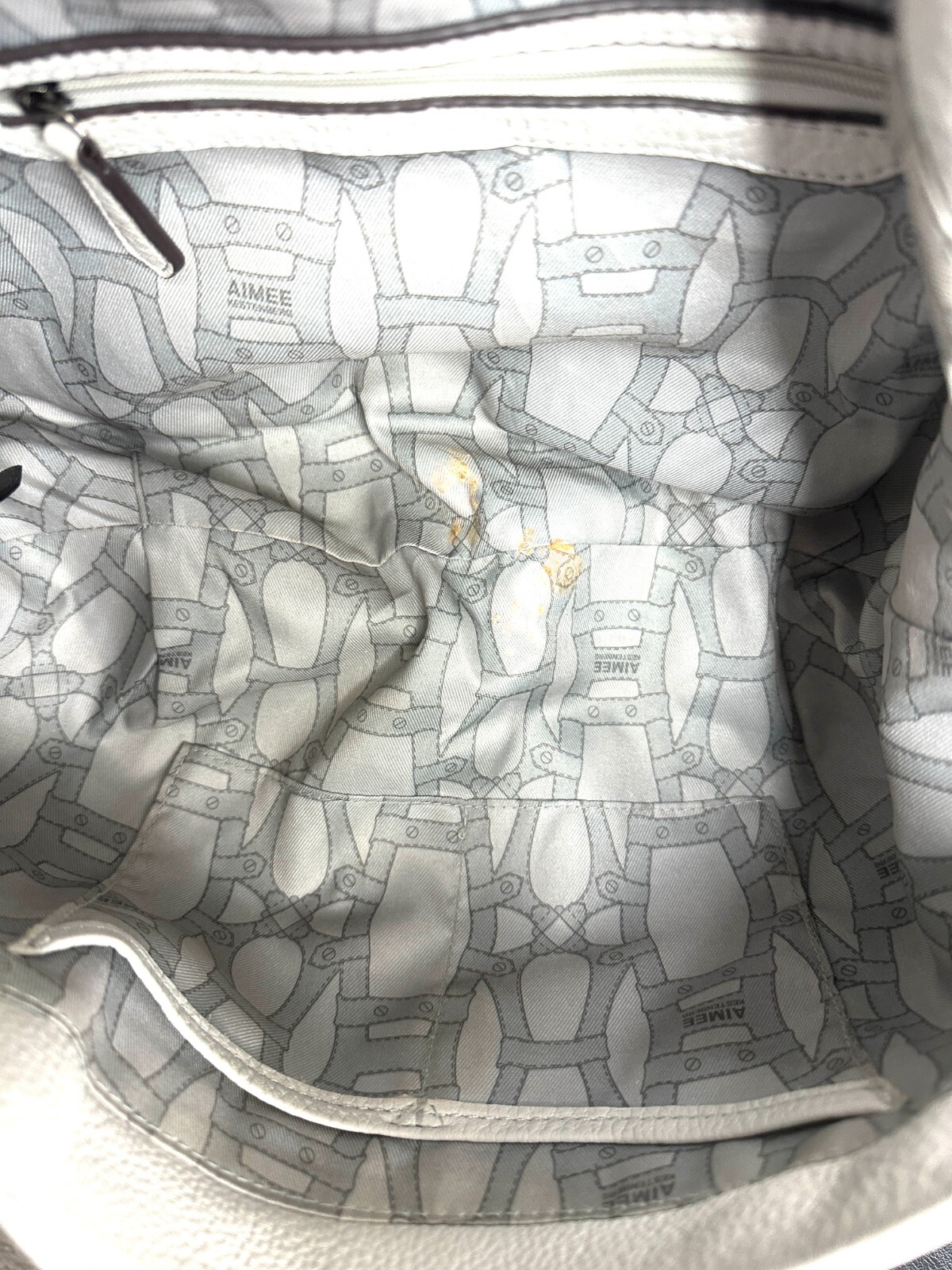 Aimee Kestenberg Light Gray Patchwork Leather Sho… - image 9