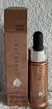 Cover FX Custom Enhancer Drops-ROSE GOLD-Full Size 15ml/0.5 oz—New