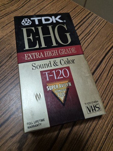 TDK E-HG Extra High Grade VHS sound color T-120 Cassette Neuve - Photo 2/5
