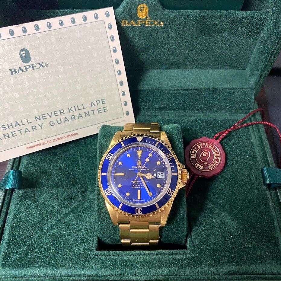 A BATHING APE BAPEX Automatic Watch Blue Dial Blue Bezel A BATHING APE BAPEX Automatic Watch Blue Dial Blue Bezel