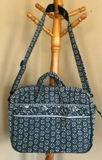 VERA BRADLEY BUSINESS BAG TOTE INDIGO RETIRED RARE EXCELLENT PRE-OWNED CONDITION