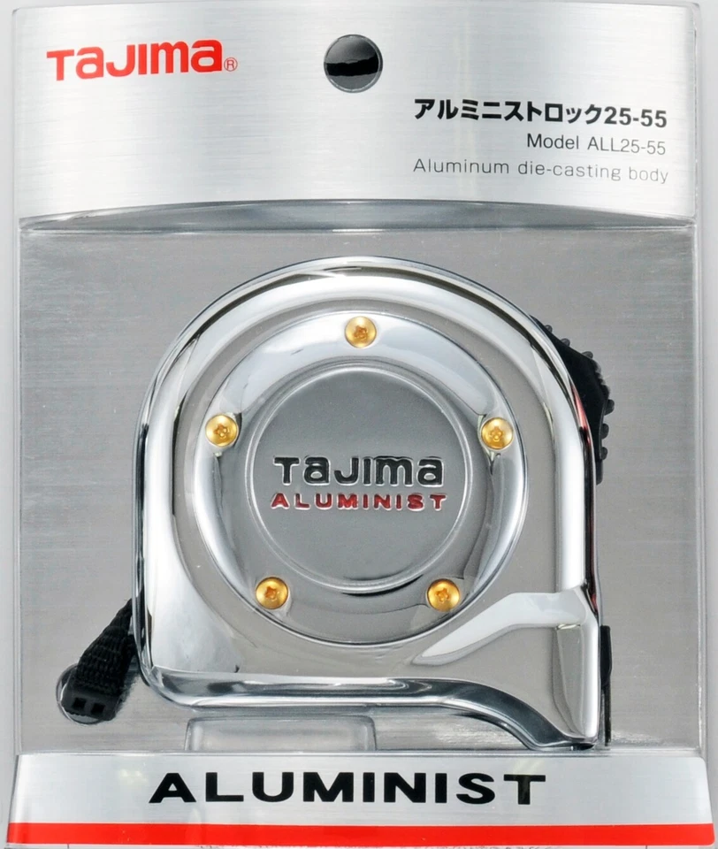 Tajima Convex Aluminist Lock 5.5m x 25mm Tape Measure Chrome ALL2555CRC - Image 2 of 4