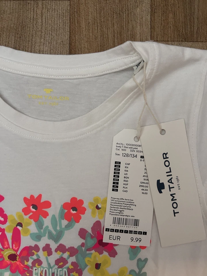 BNWT Tom Tailor Girls T-Shirt Size 128-134 cm - Image 2 of 3