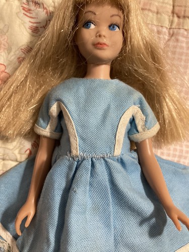 Small Vintage Blue Doll Dress 5” - Picture 4 of 5