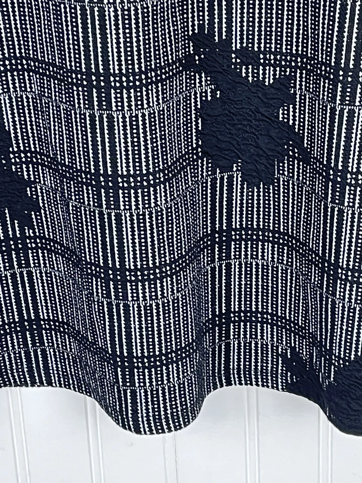 Nueva falda Margaret M para mujer XS negra tejida con textura línea A Foto 4 de 4