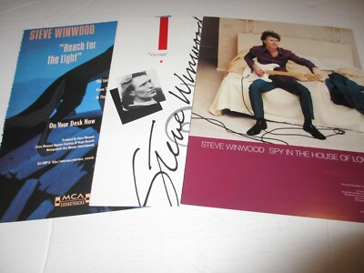 STEVE WINWOOD original 8.5x11 print ad LOT of 3 rare 1987-1997
