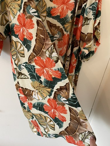 Ripcurl Hawaiian Open Front Shirt Size XS Multicolor Floral beach cover up - Picture 2 of 8