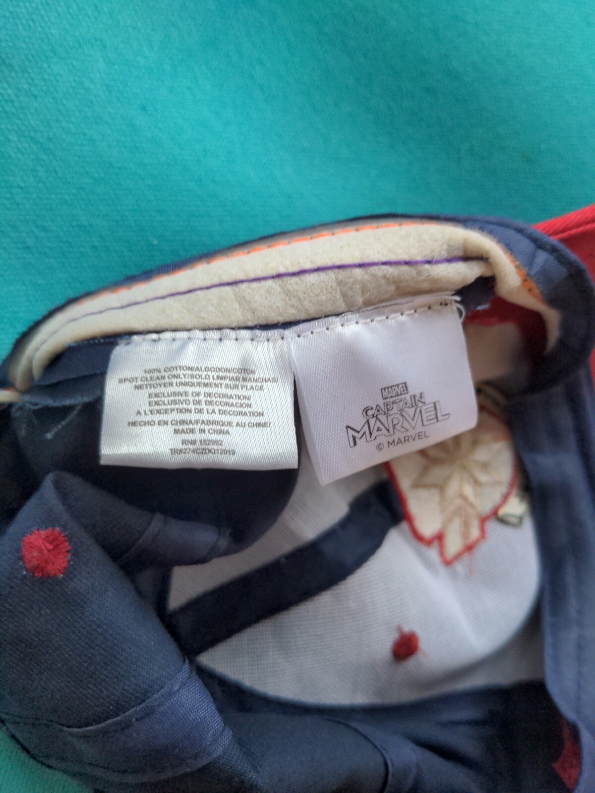 Captain Marvel Baseball Cap Hat Adjustable Snap S… - image 2