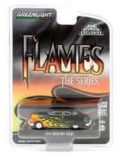 1:64 GREENLIGHT *BLACK w/FLAMES* 1949 Mercury Eight *NIP*