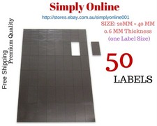 50 Adhesive Fridge Magnets Patch Post Cards Invitations 20 mm  40 mm FREE POST