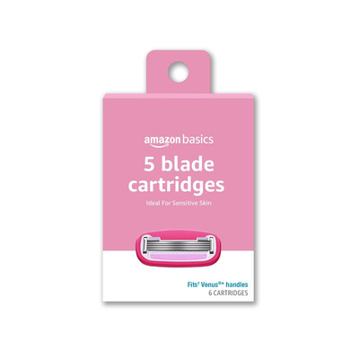 Women'S 5 Blade Razor Blades Refills, Fits  FITS System & Venus Handles, 6 Cartr
