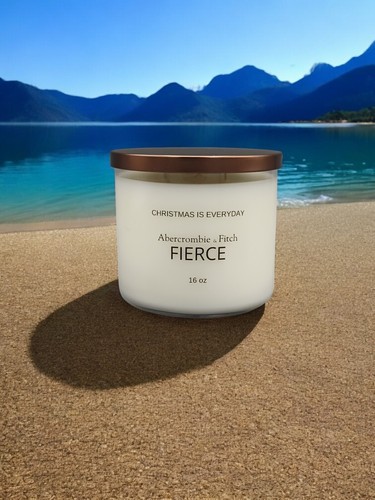 FIERCE Abercrombie Fitch type (dupe) By CHRISTMAS is EVERYDAY candles 16 oz