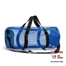 Mesh Duffle Bag for Scuba Dive or Snorkel, 22.8 x 10.6 x 10.6 Inches Blue