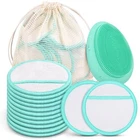 18pcs Reusable Makeup Remover Pads, 1 Facial Cleansing Brush and 1 Storage Pouch