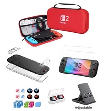 Carrying Case Bag+Tempered Glass Protector+Shell Cover For Nintendo Switch 2