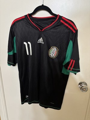 Mexico 2010 World Cup Vela 11 Adidas Jersey Black South Africa