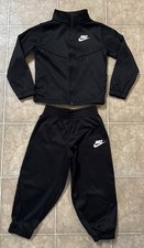 Kids Nike Dri-Fit Sportswear Full-Zip Jacket Pants Set Black Size 5