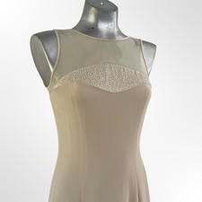 Black Tie by Oleg Cassini Sleeveless Embellished Illusion Neckline Maxi Dress